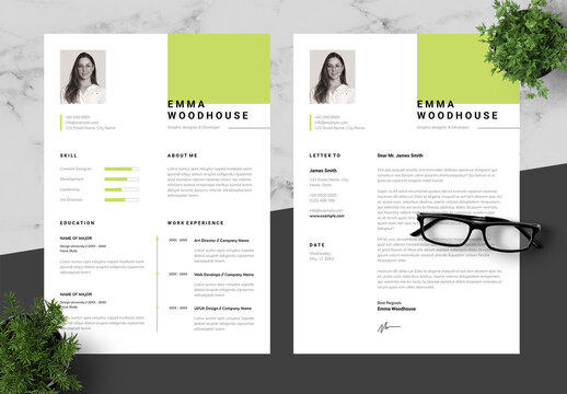 Green Grey Personal Resume