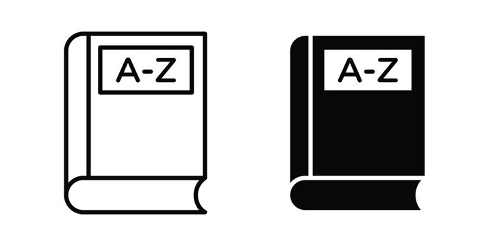 Dictionaries icon on white background.