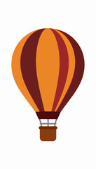 Fototapeta premium Hot Air Balloon Soaring Against a Bright Blue Sky Photograph