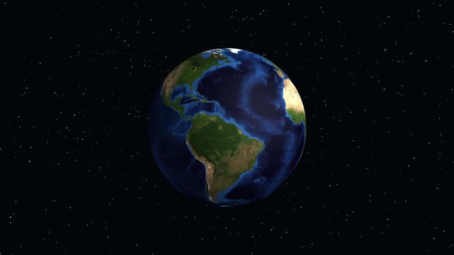Earth Zoom Animation Transitioning from Space to Kigali Rwanda