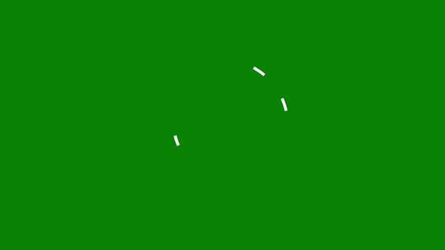 Circle loading animation on green background, circle blast animation, loading pixelated progress animation, loaading icon with white spins circles.