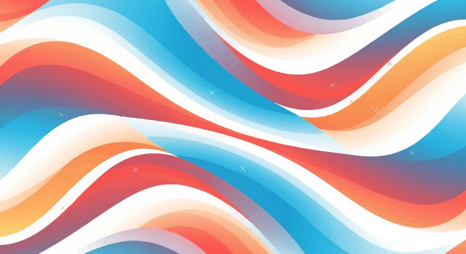 Abstract colorful wavy stripes background with subtle sparkle effect