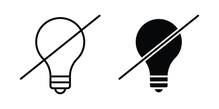 Light off icon on white background.