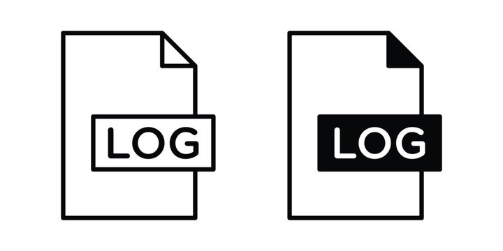 log file icon on white background.