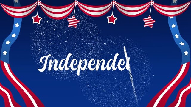 Independence day in america features patriotic decorations for the fourth of july, ideal for holiday marketing materials and social media posts.