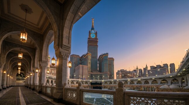 Makkah Royal Clock Tower (Abraj Al Bait) piercing the morning sky 2