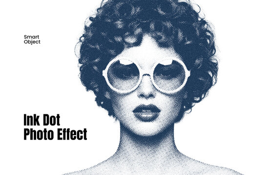 Ink Dot Photo Effect Pop Art Style for Portraits