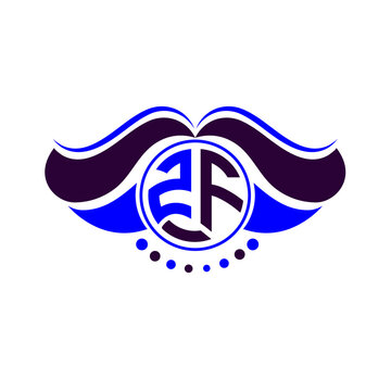 ZF letter logo creative design. ZF unique design