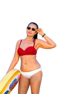 Woman pretty in bikini relax