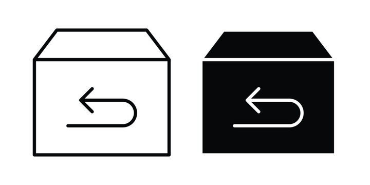 Return purchase icon on white background.
