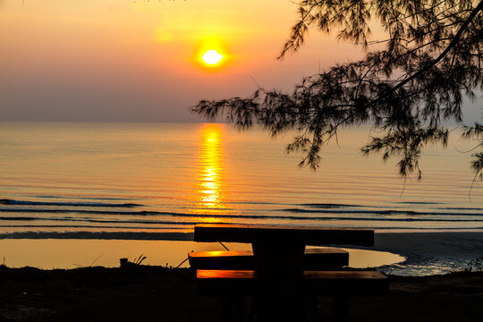 Sunrise on sea in morning