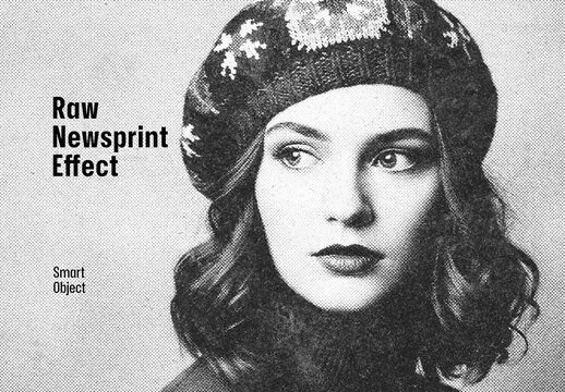 Raw Newsprint Photo Effect