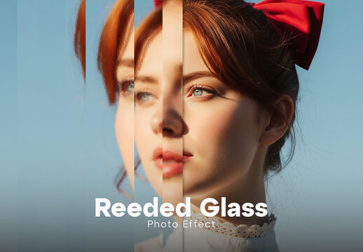 Reeded Glass Photo Effect