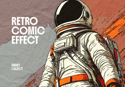 Retro Comic Photo Effect Template