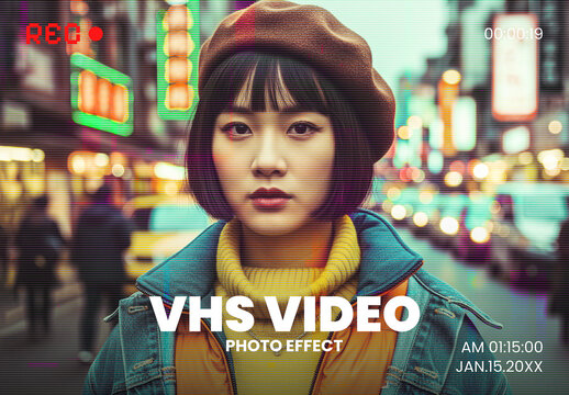Retro VHS Video Photo Effect