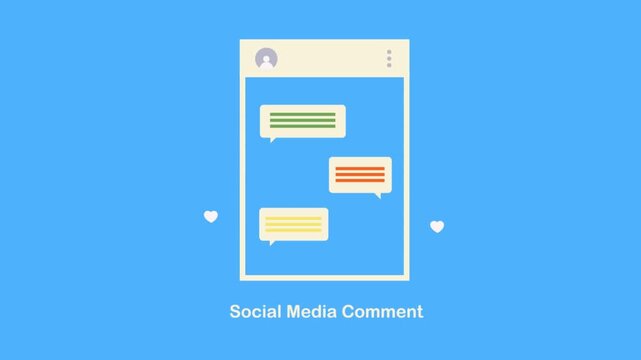 Social media post layout with active comments, highlights audience interaction, digital experience.