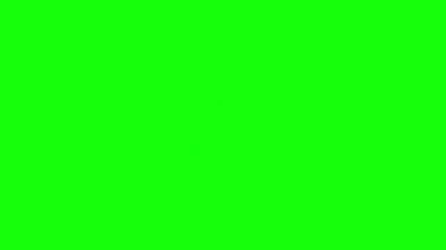Animated outline checkmark symbol drawing and filling on a vibrant green screen, representing completion or agreement.