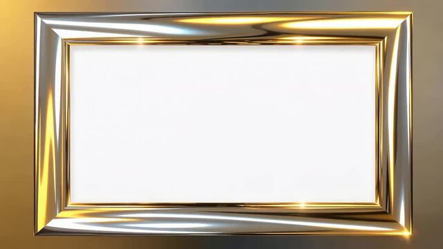 Golden Picture Frame Sequence in Studio.