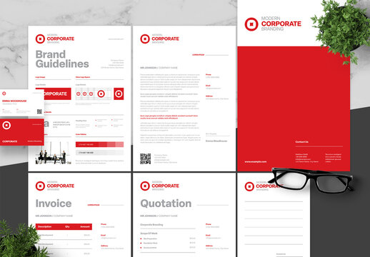 Red Grey Corporate Brand Guidelines 