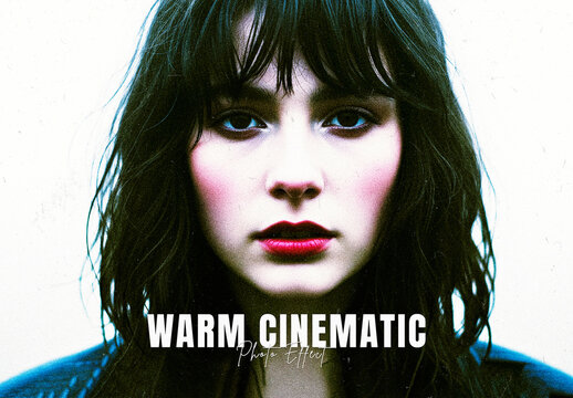Warm Cinematic Photo Effect Template