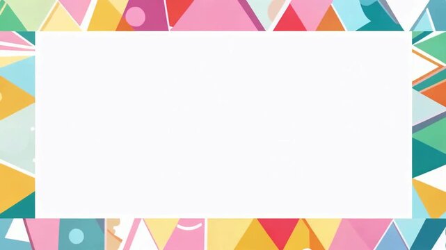 Vivid Color Border Frames for Creative Video Backgrounds.