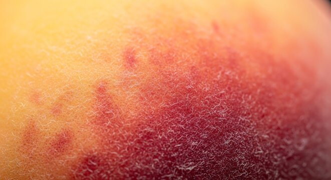 Close-up Macro View of a Bruise on Human Skin Showing Discoloration and Texture.