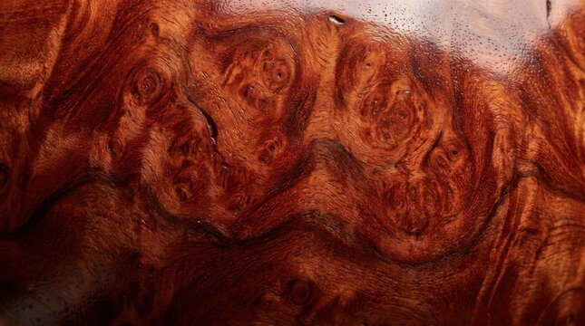Polished Burl Wood Grain Texture Background