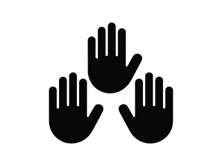 Fototapeta premium Teamwork hands reaching up together symbolizing unity support cooperation and collaboration as group concept illustration.