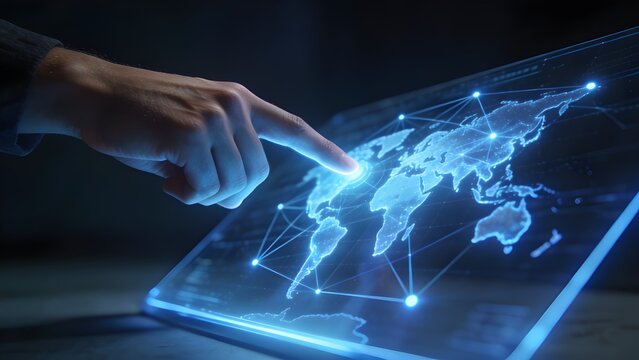hand holding digital tablet