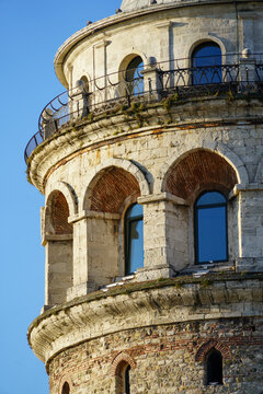 Detail of Galata Tower, Istanbul