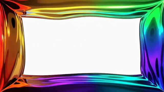 Colorful Rainbow Frame Border for Video Intro Preview.