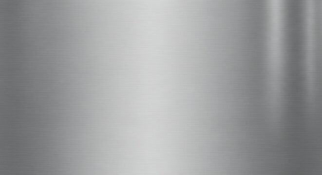 Brushed Metal Texture Background with Vertical Streaks and Reflections.