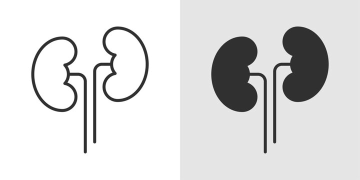 Kidney Treatment Icon representing renal care, kidney health support, dialysis, and medical treatment for kidney related conditions.