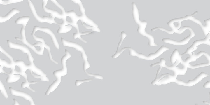 Abstract wavy background. Wavy concept background. Gray abstract papercut background for presentation, cover, banner, website template. white geometric background. Liquid, flow, fluid backgrund
