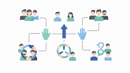 Fototapeta premium People interacting in a network.