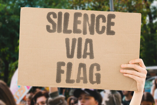 "Silence Via Flag" Invoking national symbols is used to silence legitimate civic criticism. NATIONAL. SYMBOLS. SILENCE. CIVIC. CRITICISM.