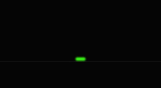 Glowing green digital cursor blinking on a minimalist black animation
