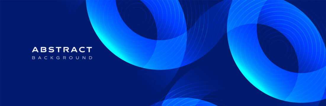 Abstract dark blue vector background with concentric circles and curved shapes. modern design. Ideal for web headers, cover pages, presentations, and digital use