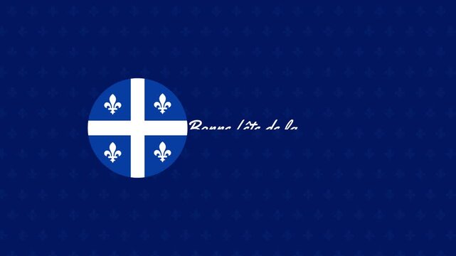 Fleur-de-lis Motion Graphics Background for Quebec National Day Celebration