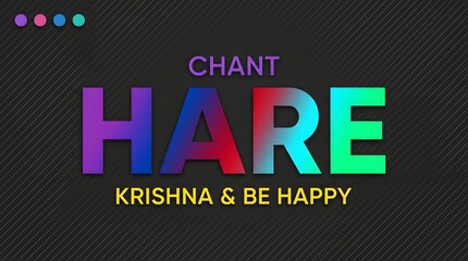 Obraz premium Hindu mythology divine god lord krishna hare krishna mantra graphic design for spiritual wellbeing and devotional art