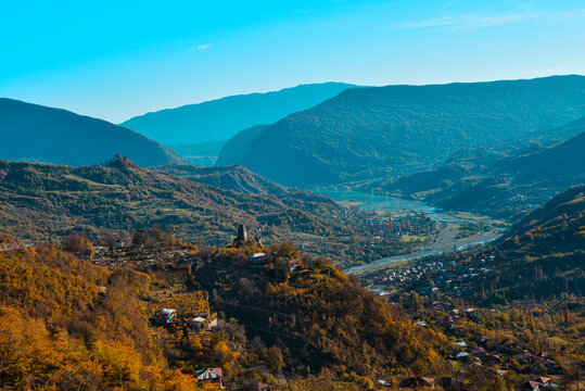 A medieval castle located in the village of Muri, Lechkhumi, Georgia