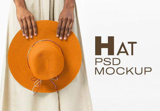 Elegant Hat Mockup Design PSD