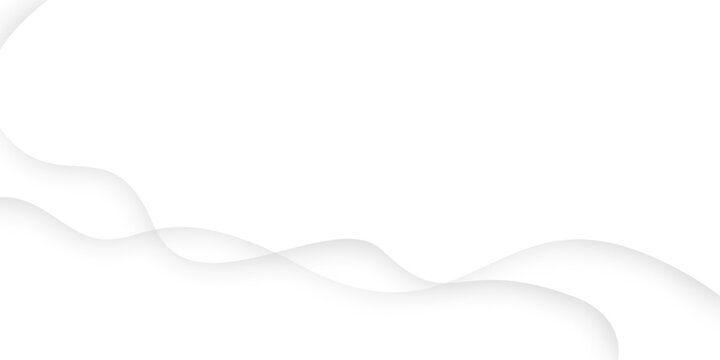 Minimal White Paper Cut Wave Abstract Background Design Template