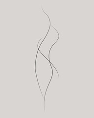 Naklejka premium Minimalist continuous line art