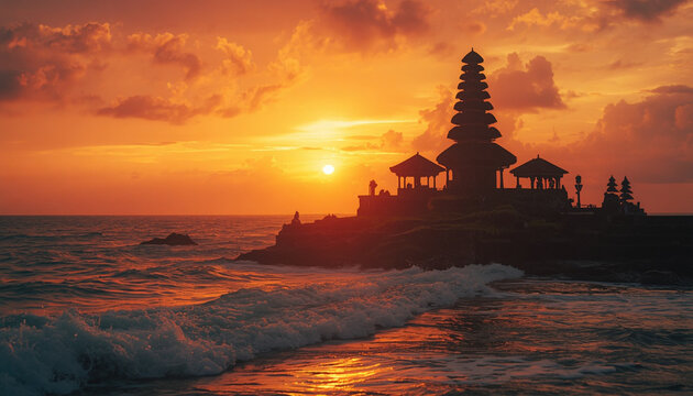 sunset in bagan
