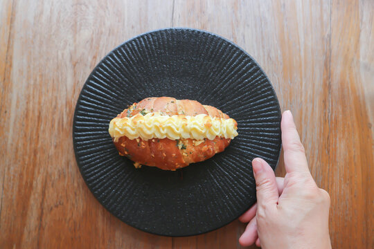 Shio Pan, Salzstangerl bread or Austria bread or Japanese bread or shio pang with cheese or cream cheese shio pan