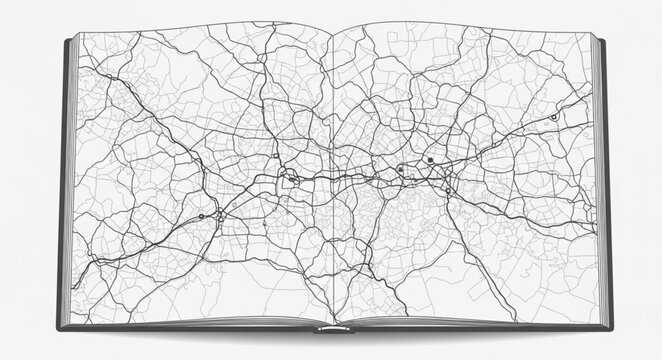 Detailed City Road Map Network Illustration.