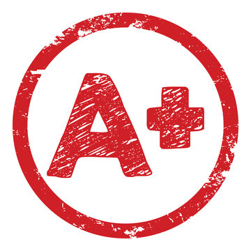 A plus grade stamp. A+ perfect score stamp