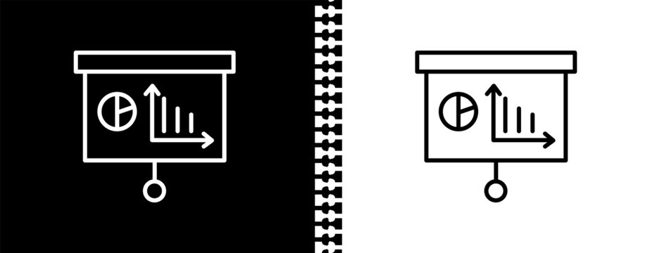 business plan UI outline icon in black and white mode - business and analytics collection. 