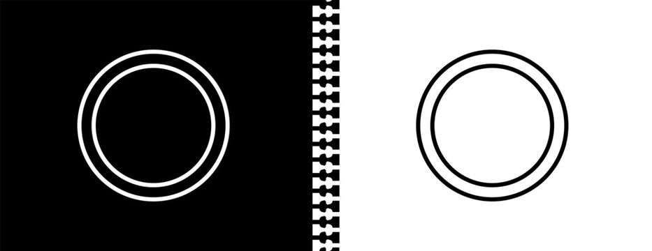 dot UI outline icon in black and white mode - business and analytics collection. 